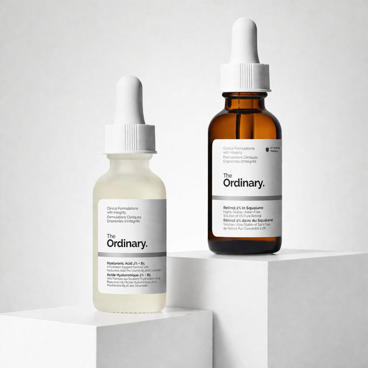 Dúo Ordinary: Retinol + Ácido Hialurónico para una piel renovada