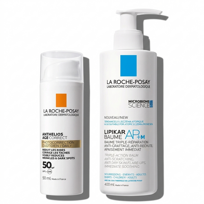 Dúo La Roche-Posay Anthelios Age Correct FPS 50 + Lipikar Baume AP+M